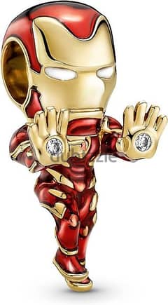 iron man pandora gold charm 100% authentic