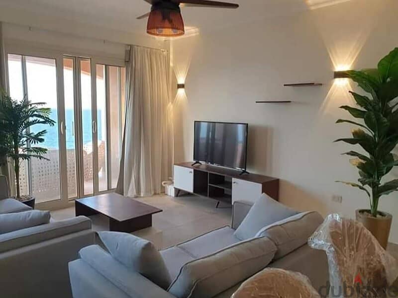 sea view chalet 130m for sale 450K down payment only fully finished in Telal Shores - Ain Sokhna 1