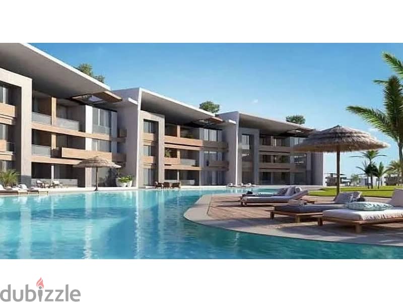 chalet 3-bedroom  =directly on the lagoon in Solari by MISR ITALIA, next to Swan Lake and Mountain View in Ras El Hekma 2