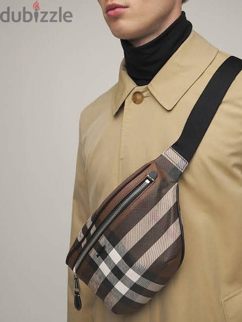 Burberry Men's Cason Check E-canvas Belt Bag 3