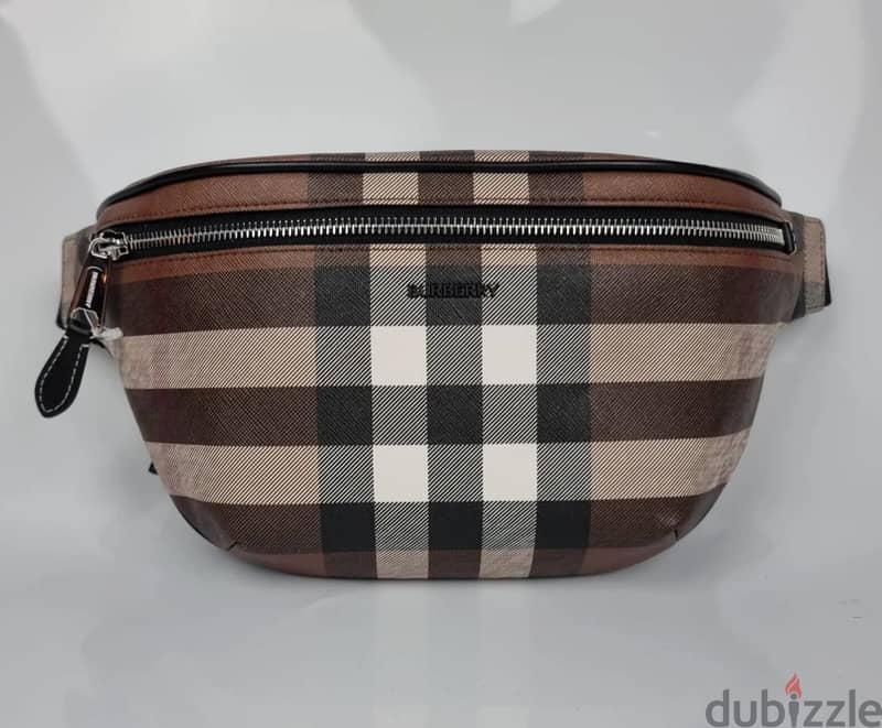 Burberry Men's Cason Check E-canvas Belt Bag 4
