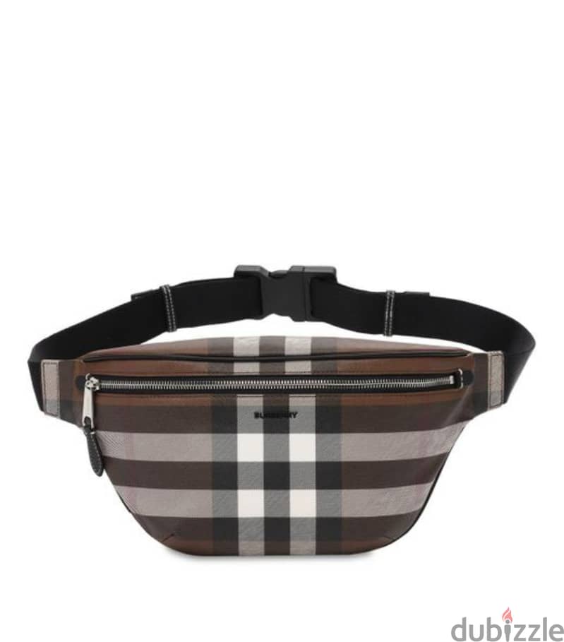 Burberry Men's Cason Check E-canvas Belt Bag 6