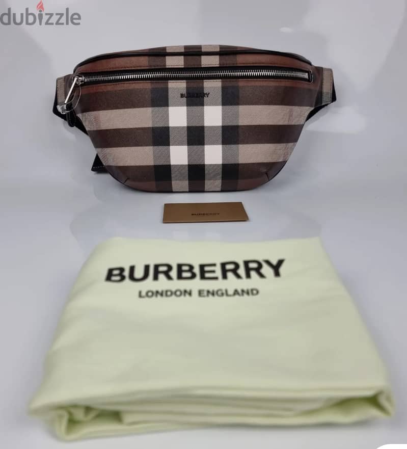 Burberry Men's Cason Check E-canvas Belt Bag 7