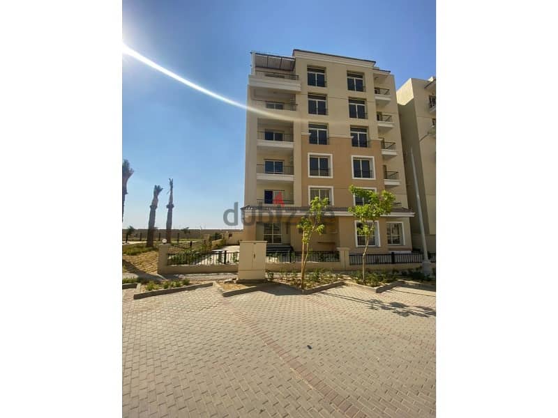 128sqm apartment with a garden with a prime view, ready to move in Sarai Mostakbal City Compound 5