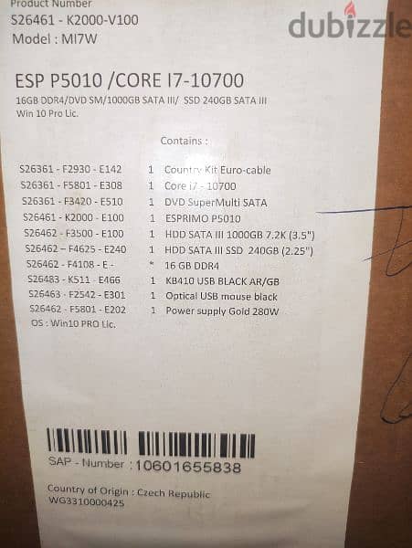 Fujitsu p5010 core i7 10th 1