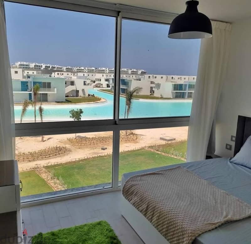 Ground chalet with garden, 3 rooms for sale in Fouka Bay, North , with a sea view  شالية ارضي بجاردن 3 غرف  متشطب للبيع فى فوكا باي الساحل الشمالي 1