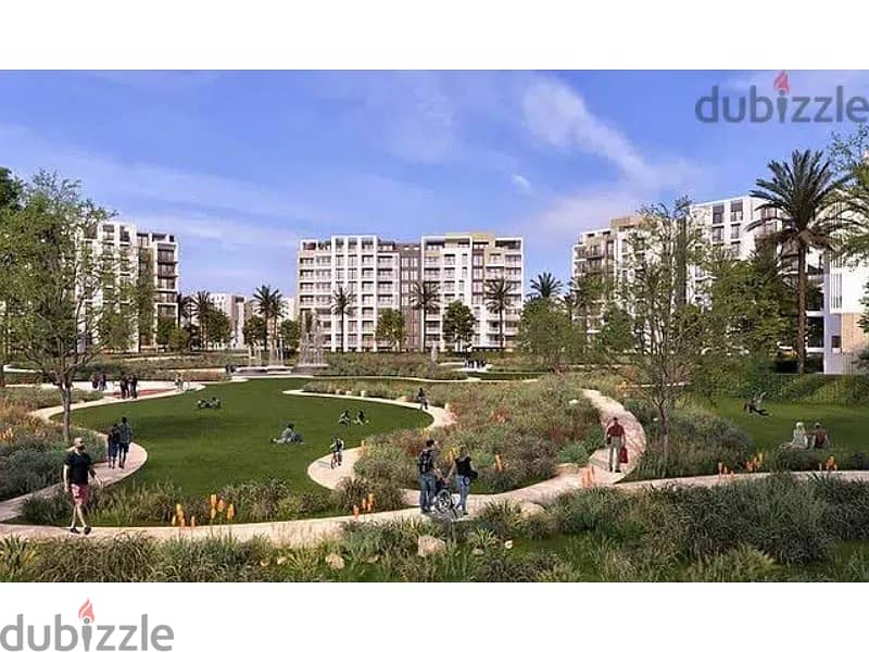 Apartment with garden for sale, 127 sqm,view landscape fully finished with air conditioners down payment and installments in Zed East Compound, 2
