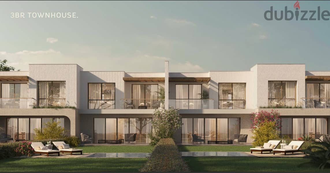 Townhouse corner for sale in The med ras elhekma north coast رأس الحكمة  prime location lagoon view Two story Townhouse  BUA(g+1) 181m²Land248m² 1