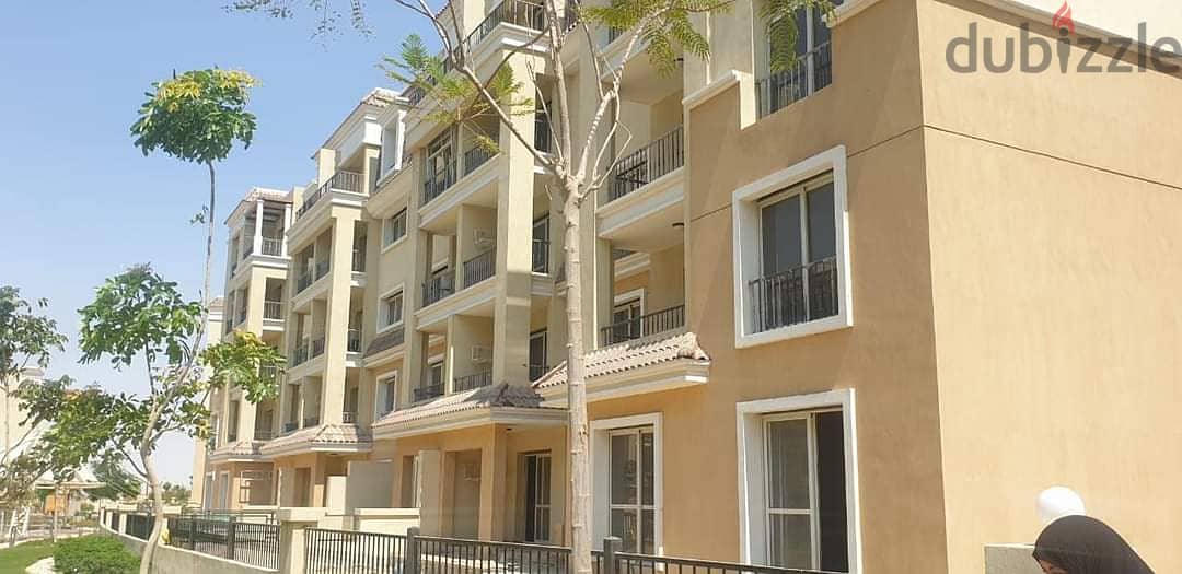 Studio in Sarai Compound, area of 78 sqm, currently lowest price, for sale with 10% down payment and installments over 8 years, wall in Madinaty wall 10