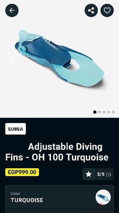 subea snorkeling fins from decathlon