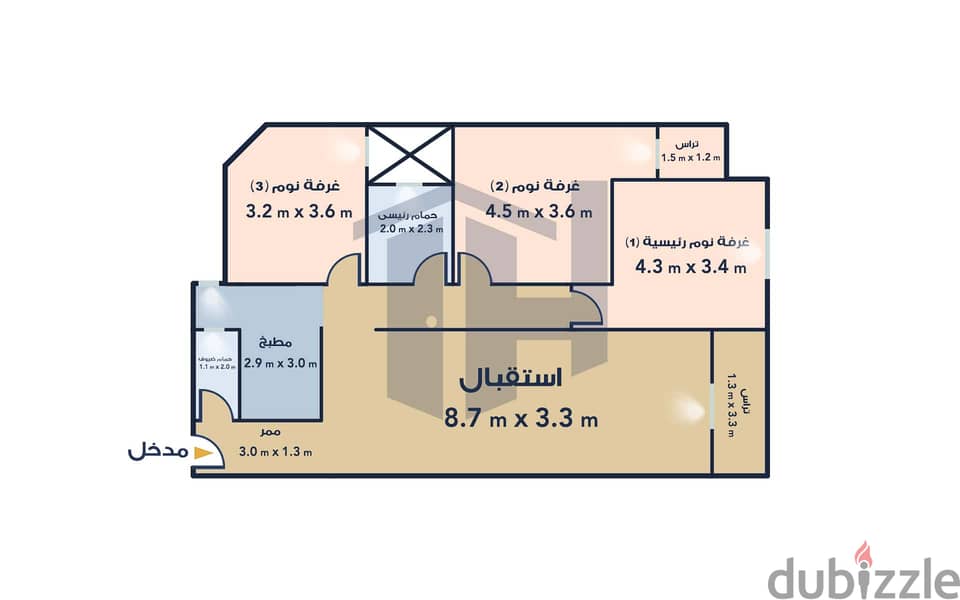 Apartment for sale, 125 m, Safi Smouha (Kamal El Din Salah St. ) 3