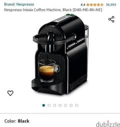 ماكينه قهوه نسبريسو Nesspresso استعمال خفيف جدا 0