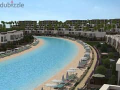 Direct on lagoon chalet with kitchen and ACs in Azha ain sokhna