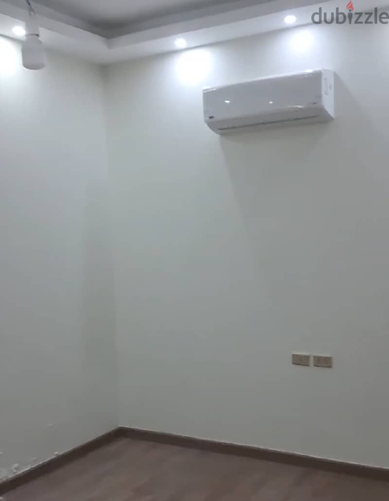 lower ground apartment 160m for rent with kitchen and ac's residential or admin in al yasmeen villas new cairo 3