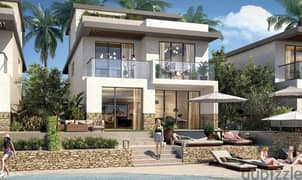 Large corner resale villa on the North Coast, silver sands  Ora by architect Naguib Sawiris.