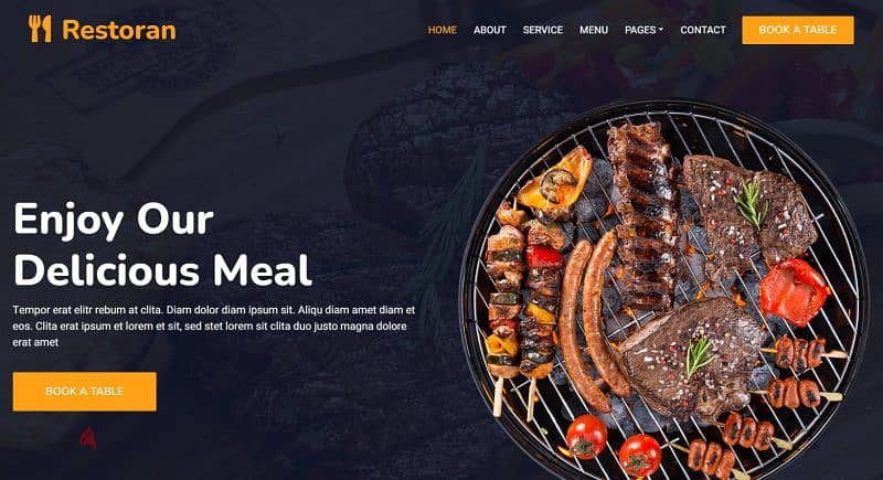 restaurant website 2