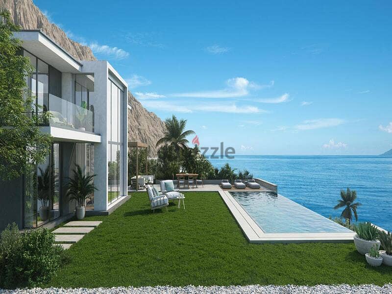 Chalet 115m +big garden fully finished 3 bedroom double view lagoon at cali coast 10