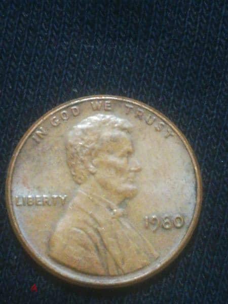 Lincoln cent 1980 without d mint mark 0