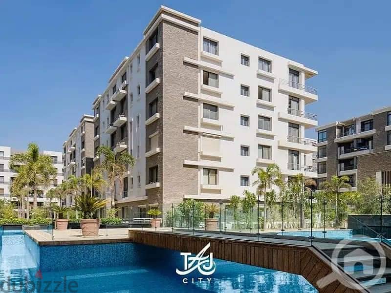Apartment for sale in the Fifth Settlement, Taj City Compound, directly on the Suez Road, minutes from Heliopolis and Nasr City, in installments and t 17