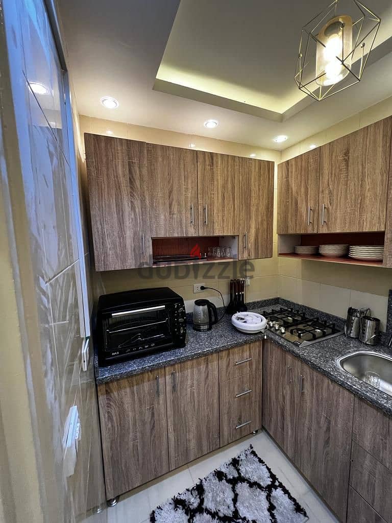Furnished apartment for rent next to all services in Al-Rehab 4