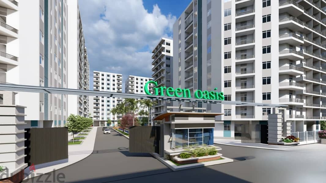 Apartment 125 nautical meters, immediate receipt, with a 30% down payment in Nasr City, Green Oasis Compound 7