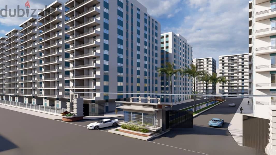 شقة بحري بالكامل إستلام فوري بمقدم 30% في مدينة نصر كمبوند Green Oasis 3