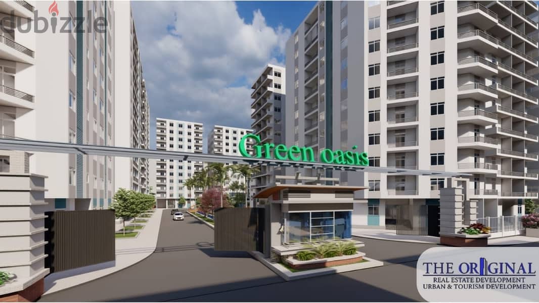 153m apartment for sale in installments in Nasr City, Green Oasis Compound 15