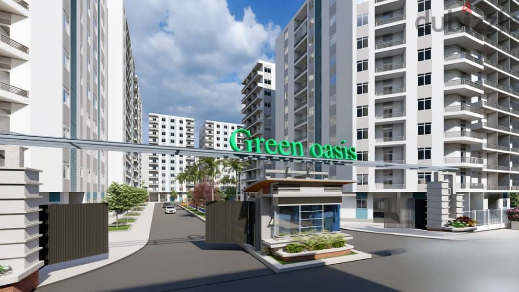 150m apartment for sale in installments in Nasr City, Green Oasis Compound 7