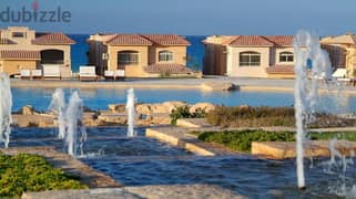 Twin house villa for sale, first row on the sea, in Telal Ain Sokhna Resort, next to Porto 0