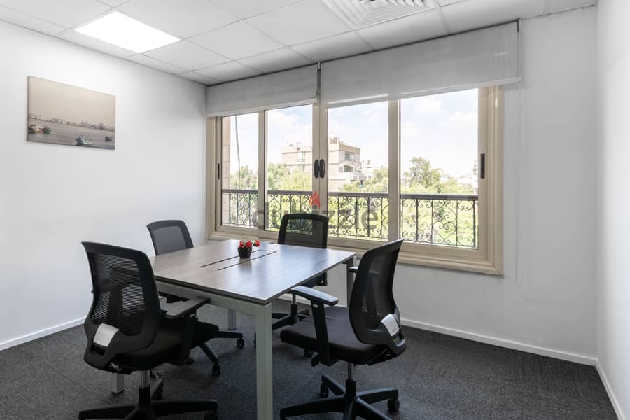 Private office space for 4 persons in Maadi Club 5