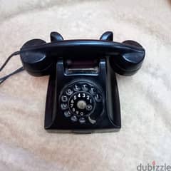 تليفون قرص اسود تحفة قديمة عطلان 0