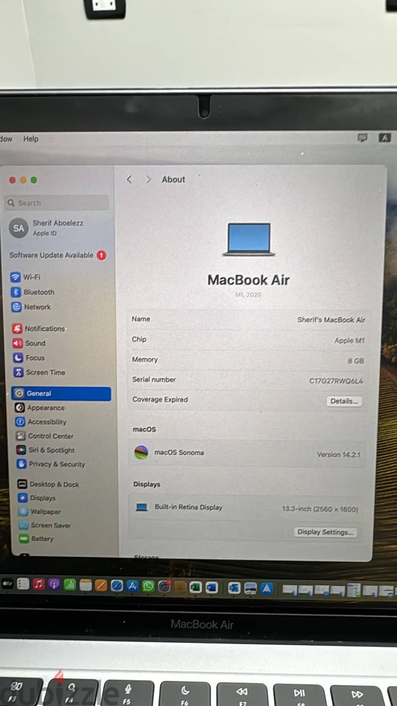 Apple macbook air 13" Display, M1 /8g 256g space grey 2