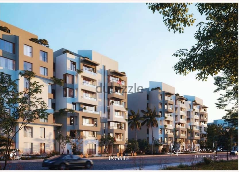 "A finished 152-square-meter apartment in a prime location in Rosail Compound, Mostakbal City, on the Regional Ring Road, and 4 minutes from Al-Fatah 9