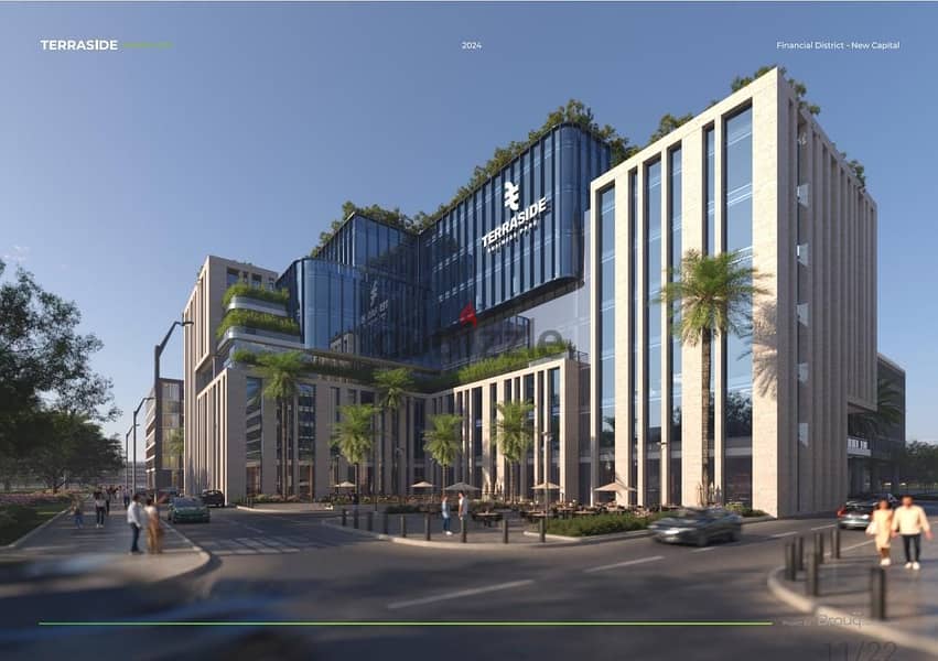 75 meter office with frontage to the garden, ministries and the Capital Administrative Projects Authority, in installments 1