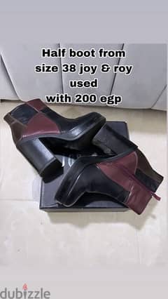 black half boot from joy & roy - بوت بكعب