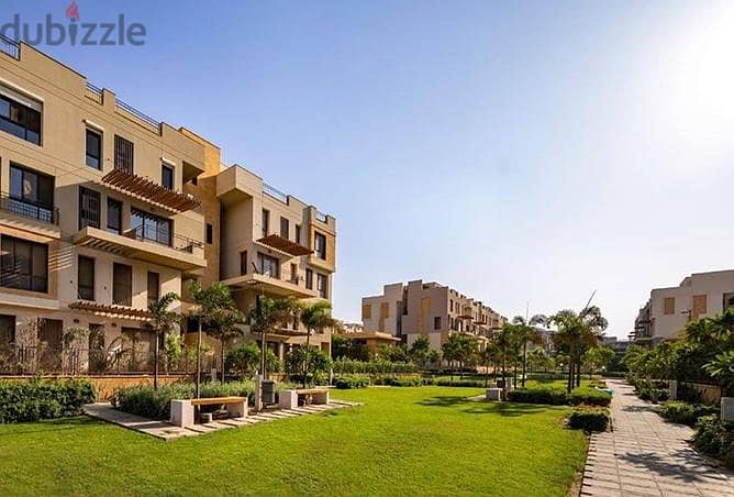 Duplex with garden ground + 1st 172m for sale with installments over 8y in Stone Park Katameya New Cairo  بارك قطامية التجمع الخامس 1
