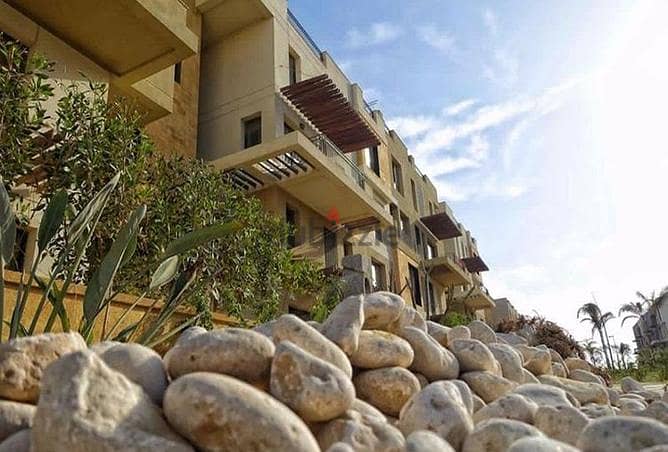 Duplex with garden ground + 1st 172m for sale with installments over 8y in Stone Park Katameya New Cairo  بارك قطامية التجمع الخامس 2