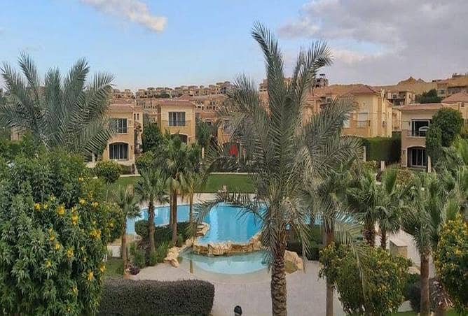 Duplex with garden ground + 1st 172m for sale with installments over 8y in Stone Park Katameya New Cairo  بارك قطامية التجمع الخامس 4
