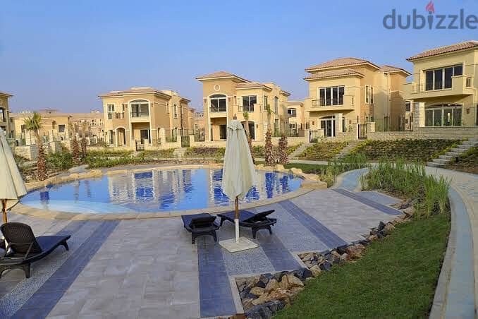 Duplex with garden ground + 1st 172m for sale with installments over 8y in Stone Park Katameya New Cairo  بارك قطامية التجمع الخامس 15