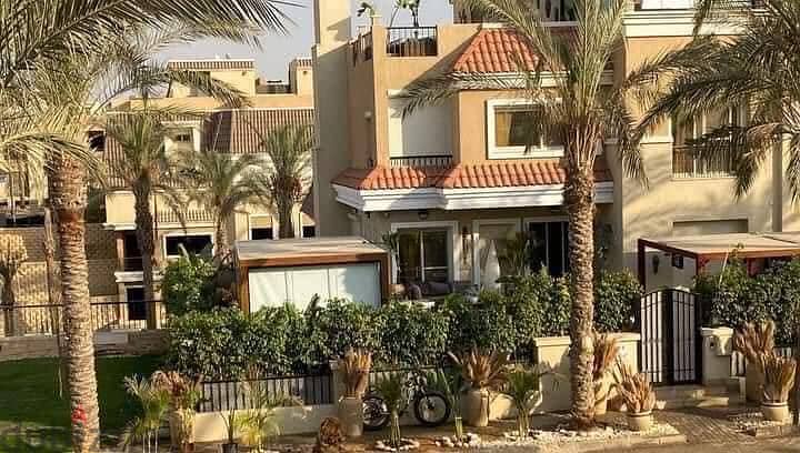 S Villa with garden 212m with 8y installments in Sarai New Cairo Mostakbal  سراي القاهرة الجديدة بجوار مدينتي 1