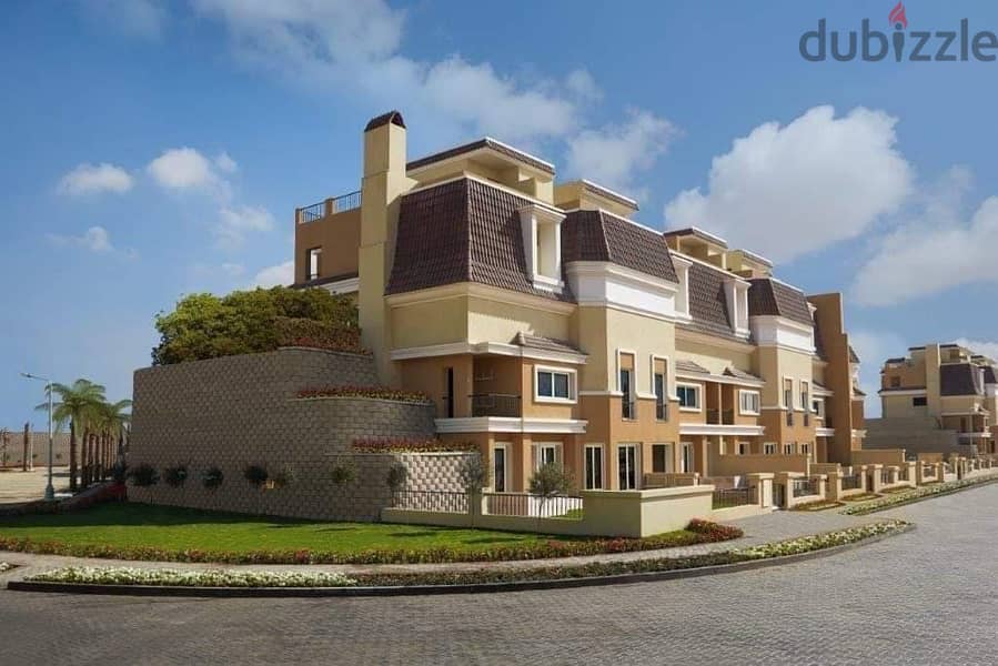S Villa with garden 212m with 8y installments in Sarai New Cairo Mostakbal  سراي القاهرة الجديدة بجوار مدينتي 5