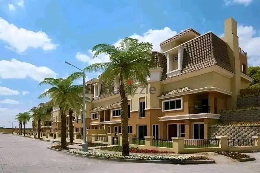 S Villa with garden 212m with 8y installments in Sarai New Cairo Mostakbal  سراي القاهرة الجديدة بجوار مدينتي 8