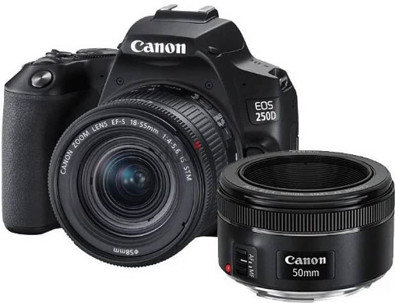 Canon EOS 250D + 18-55mm f/4-5.6 IS STM Lens+ EF 50mm f/1.8 STM 1