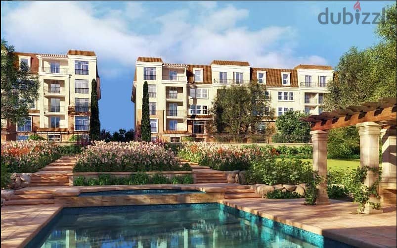 Apartment for sale in Garden View Crystal Lagoon in Saray, 130m+207m | Sarai | A wall within a wall with the two cities of Mostakbal City, in front of 8