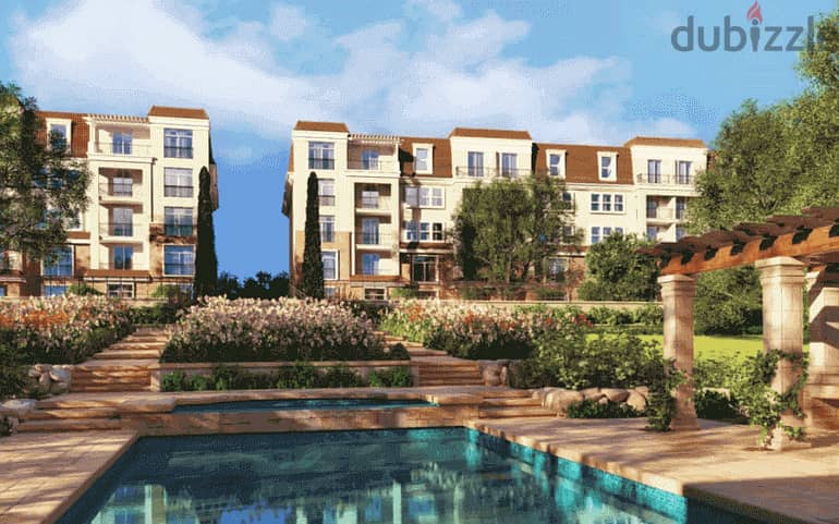 Apartment for sale in Garden View Crystal Lagoon in Saray, 130m+207m | Sarai | A wall within a wall with the two cities of Mostakbal City, in front of 11