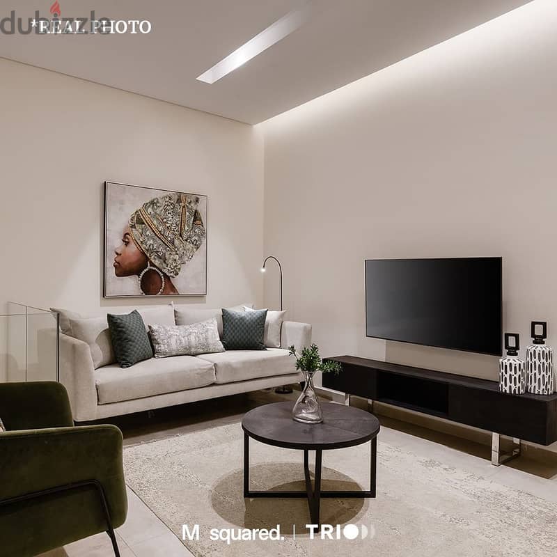 Duplex villa for sale in New Cairo | Trio Gardens | Nawadi Street in golden square beside MV icity and palm hills with flexi finishing & smart system 2