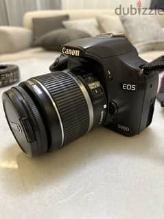 canon camera 500D with accessories