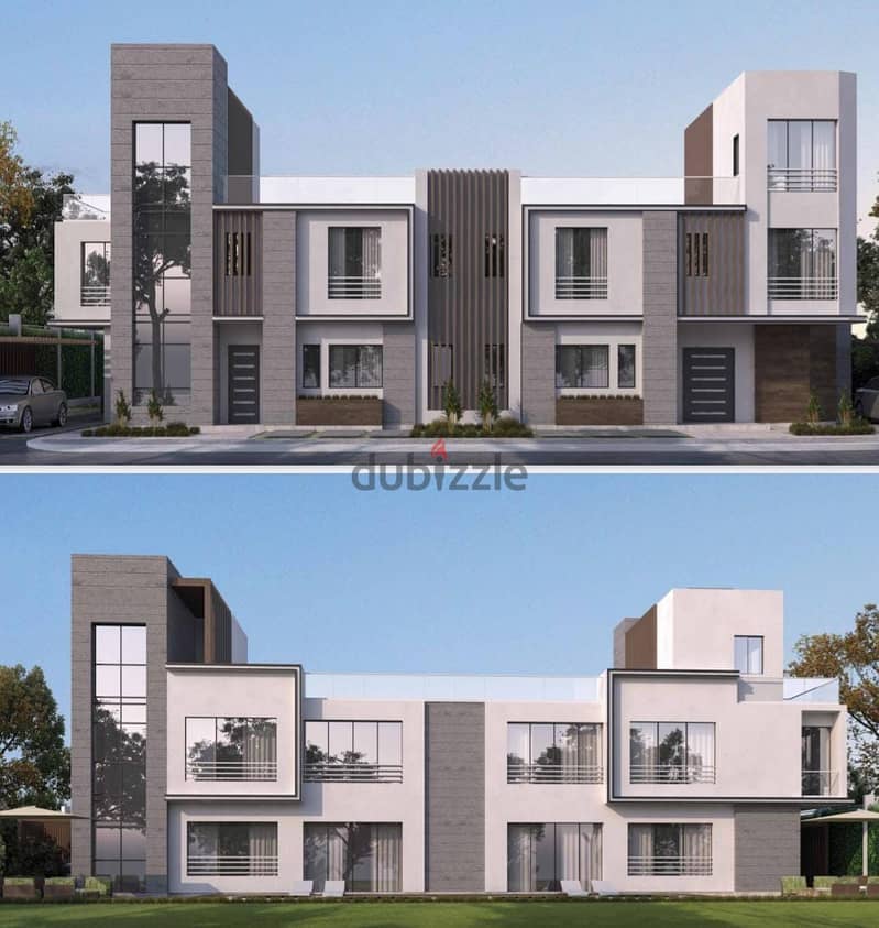 Villa for the price of an apartment, live privacy and own a twin house for sale in October 6, New Sheikh Zayed, installments up to 10 years 1
