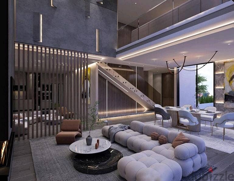 Duplex, 158 meters, finished, Ultra Super Lux, with kitchen and air conditioners, in the Zed West project with Sawiris in Sheikh Zayed, Fifth Settleme 4
