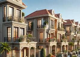 Townhouse for sale, 3 years  delivery installments, up to 10 years, double view in the prime compound new cairo 1